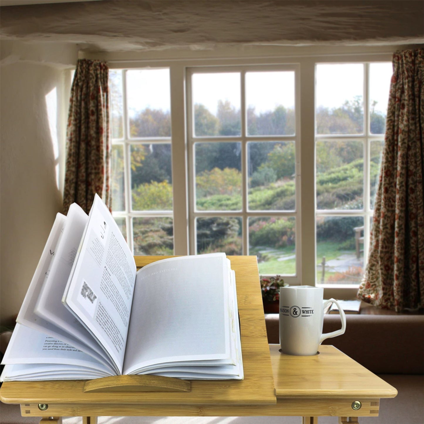 Bamboo Folding Laptop Stand | M&W	