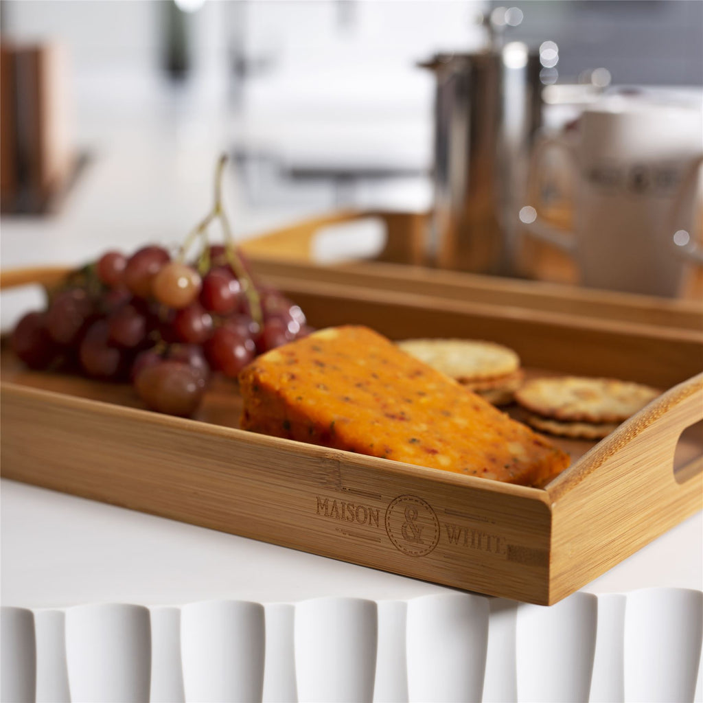 Bamboo Serving Trays - Set of 3 | M&W	
