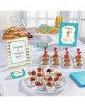 1st Bday Blue Buffet Decorating Kit (12pcs)