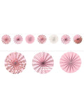 Rose Gold Blush Mini Paper Fans Garland - 3.6m