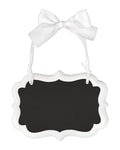 White Glitter MDF Marquee Chalkboard Sign - 14cm x 10cm
