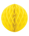 Yellow Honeycomb Ball Paper Decoration - 20cm
