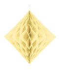 Cream Honeycomb Diamond Paper Decoration - 30cm