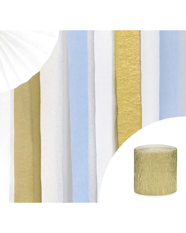 Gold Crepe Streamer (4pk)