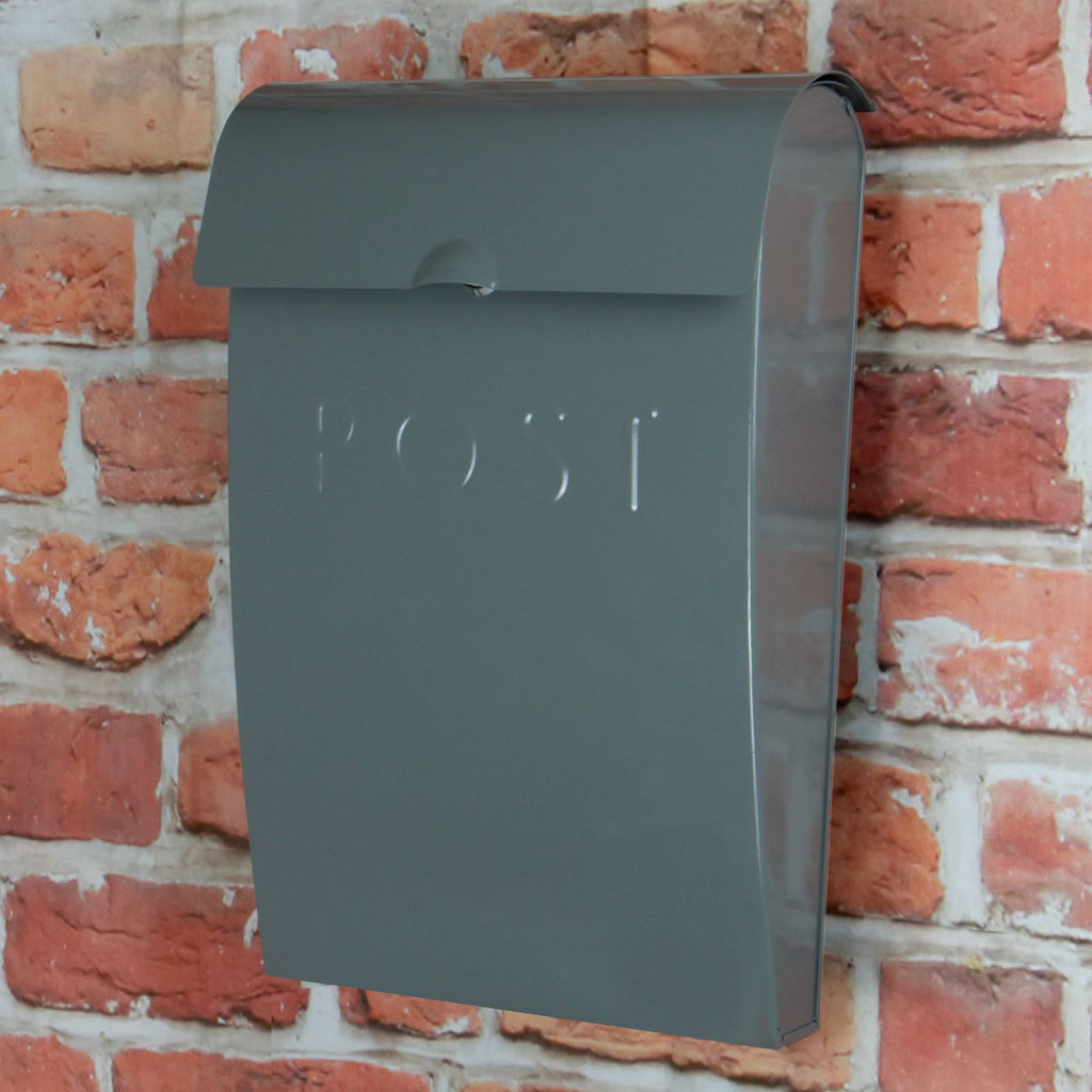 Wall Mounted Post Box in Grey | M&W	