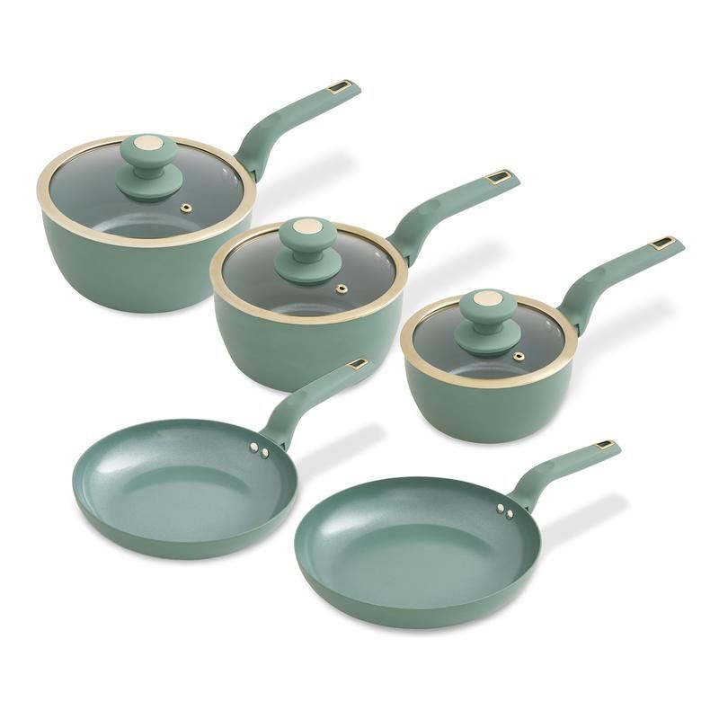 Tower Jade Green Cavaletto 5 Piece Cookware Set	