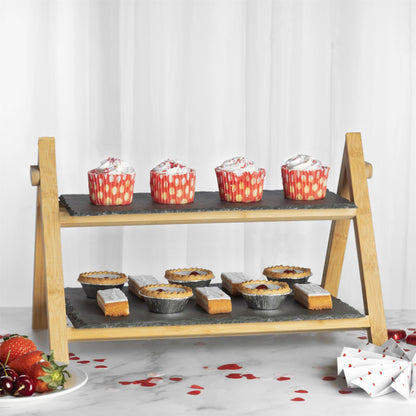 2 Tier Slate Cake Stand | M&W	