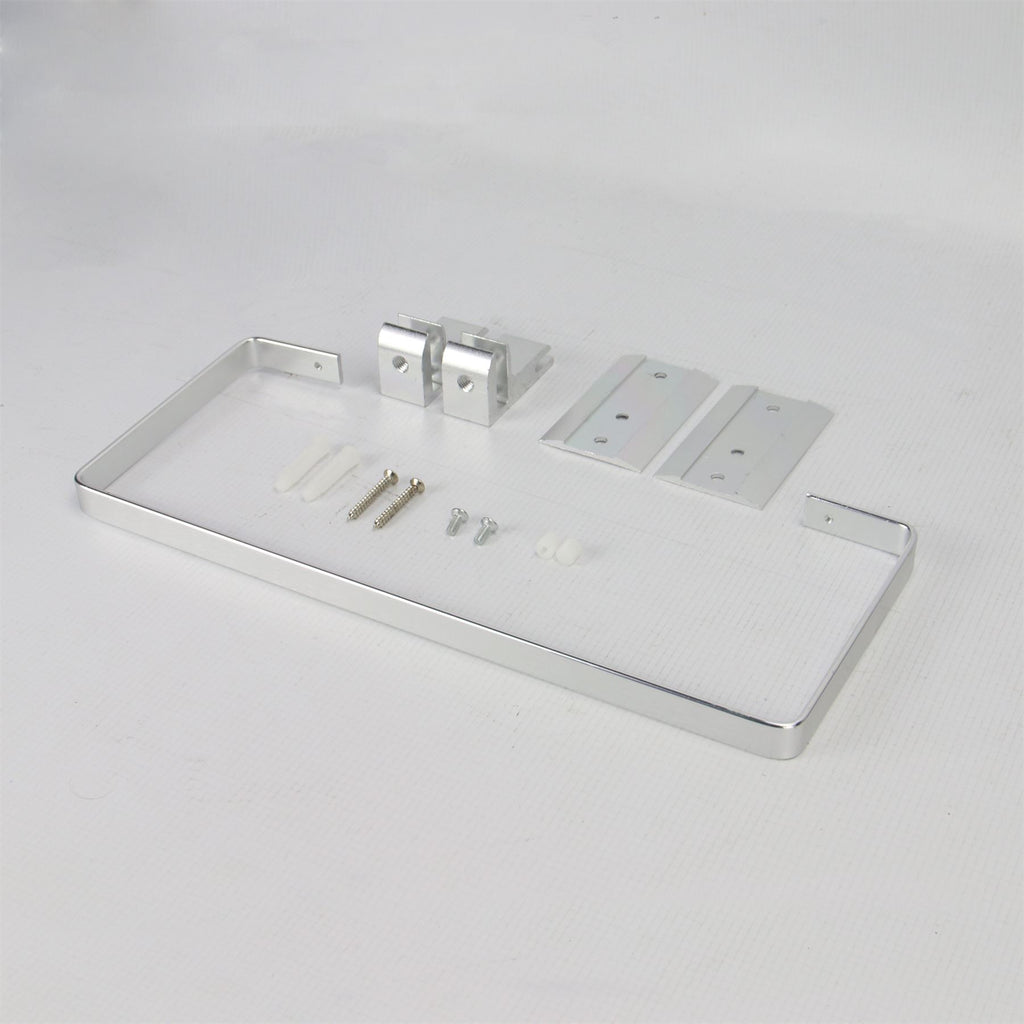 Tempered Glass Shelf with Aluminium Rail | 1 Tier | M&W	