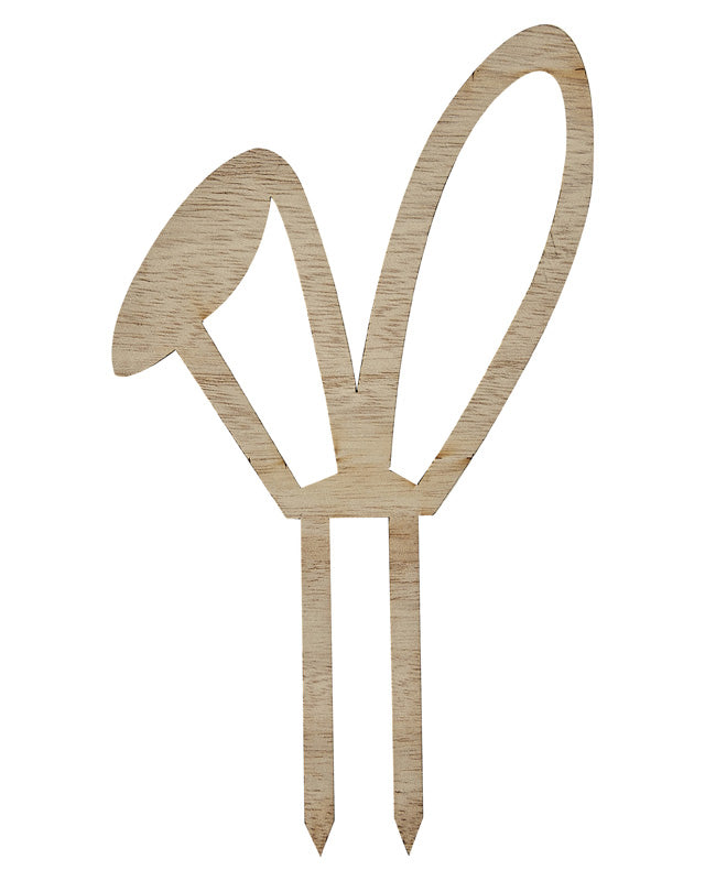Wooden bunny Ears Cake Topper