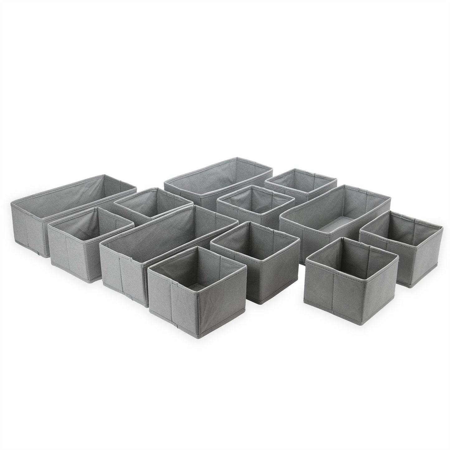 Foldable Fabric Drawer Inserts & Drawer Organisers - Set of 12 | M&W	