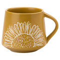 Artisan Flower Yellow Wax Resist Mug