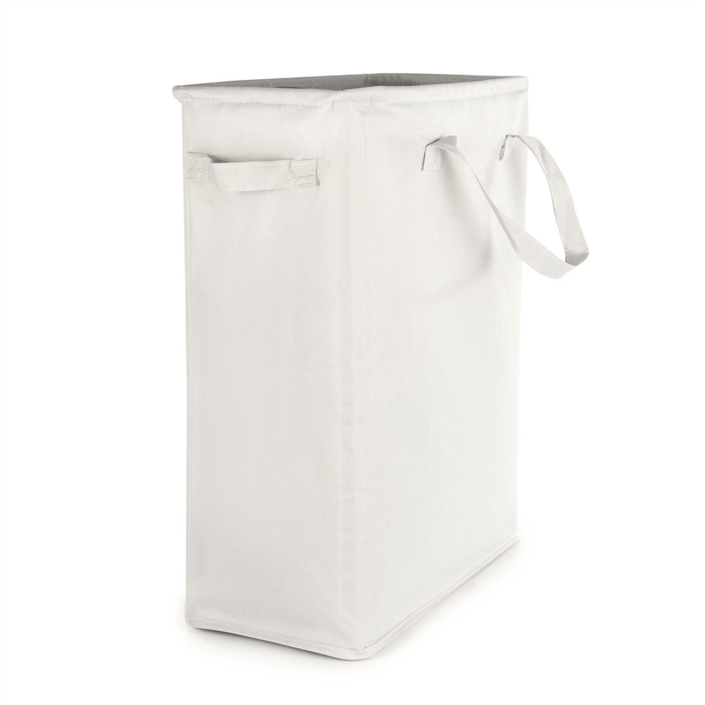 45L Slim Laundry Basket with Handles White | M&W	