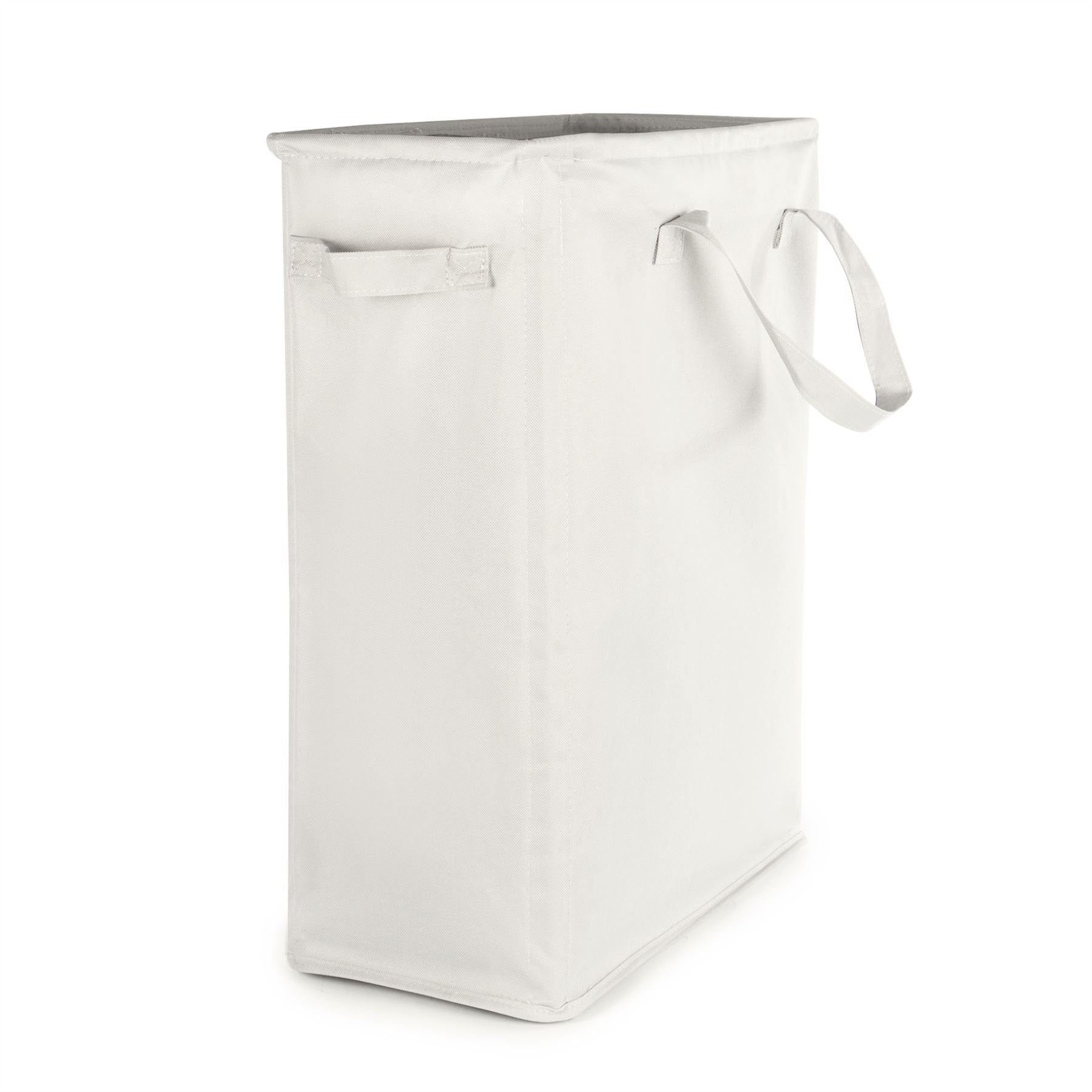 45L Slim Laundry Basket with Handles White | M&W	