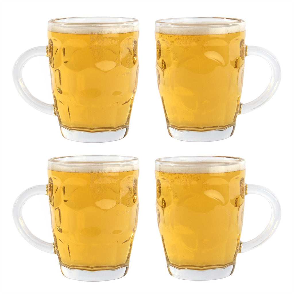 Glass Beer Tankards - Set of 4 | M&W	