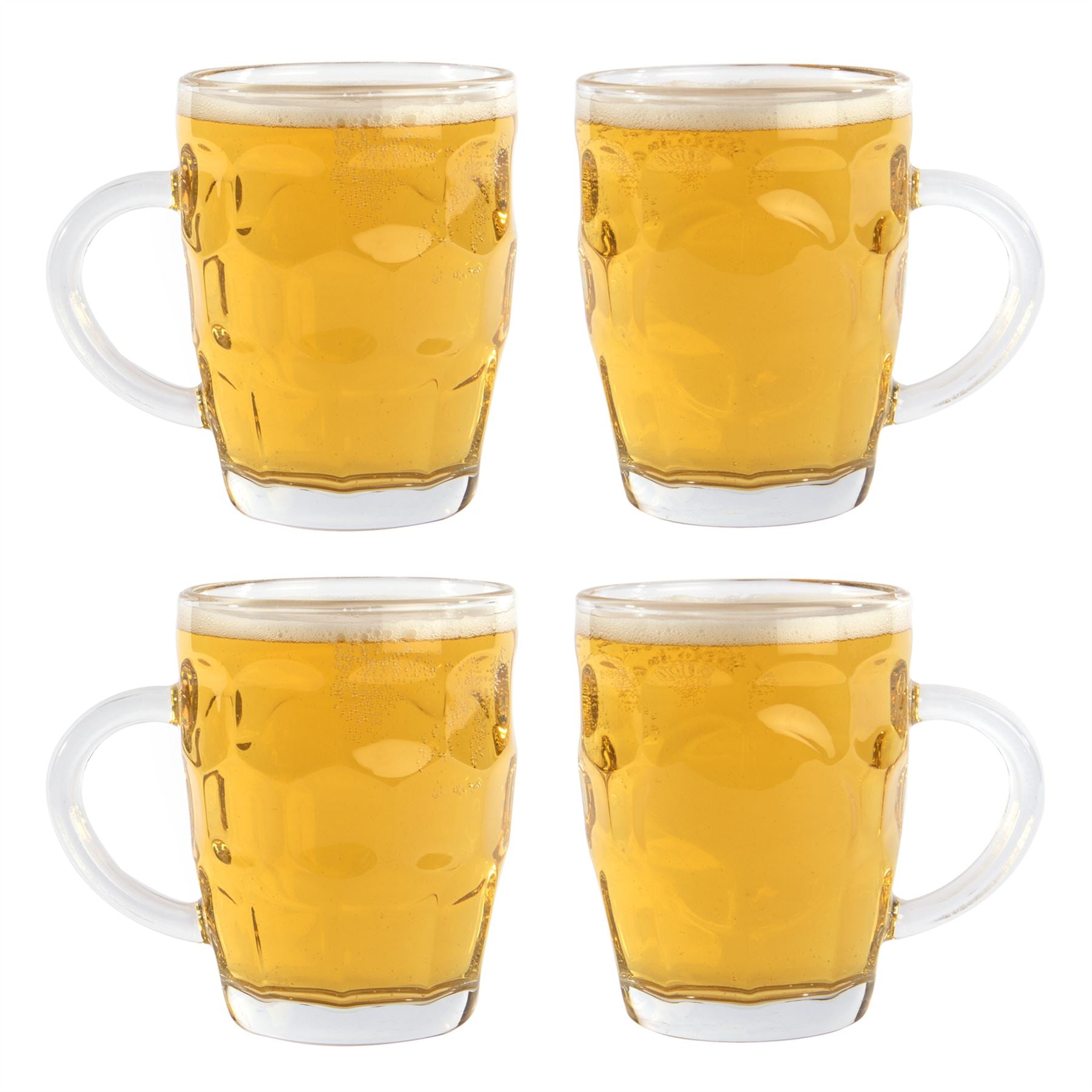 Glass Beer Tankards - Set of 4 | M&W	