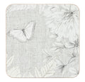 Classic Floral & Butterfly Grey Set Of 4 Coasters