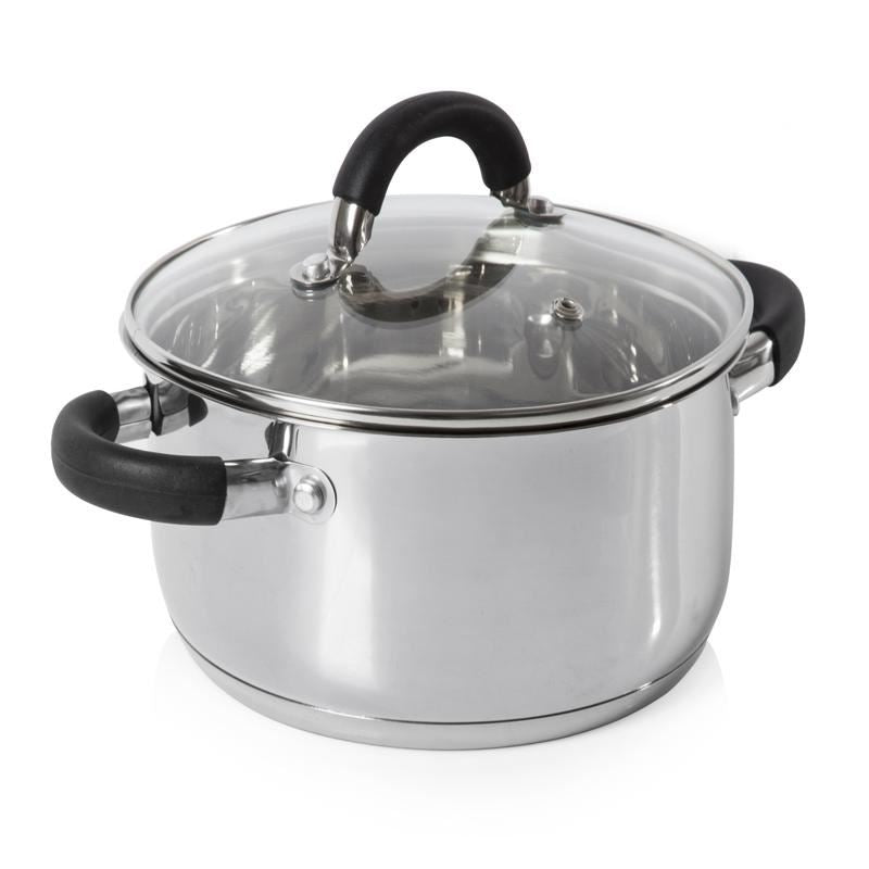 Tower Essentials 24cm Casserole Dish Stainless Steel