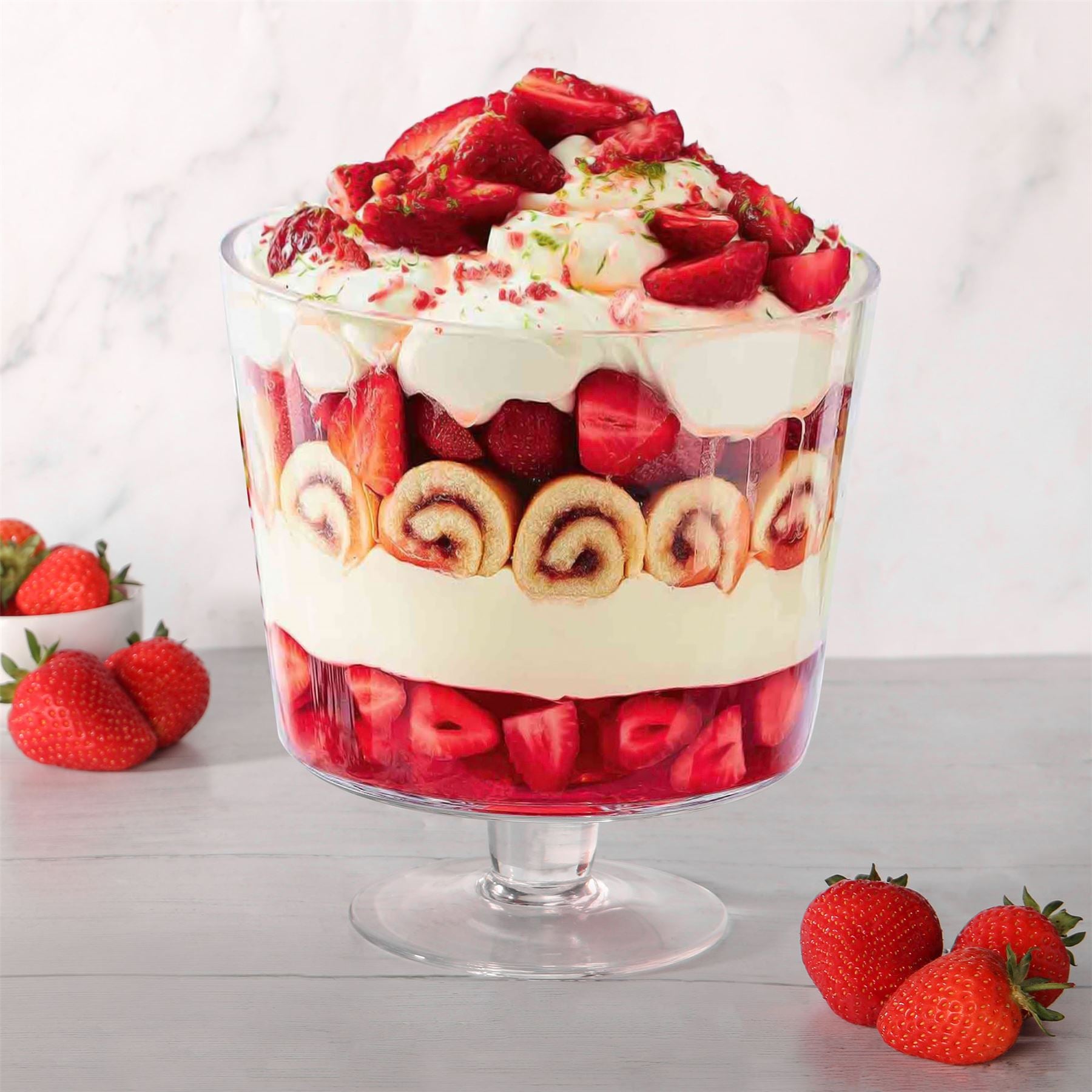 Footed Glass Trifle Bowl 3L | M&W	