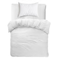 Maison & White Duvet Set with Button Fastening (White, Single)