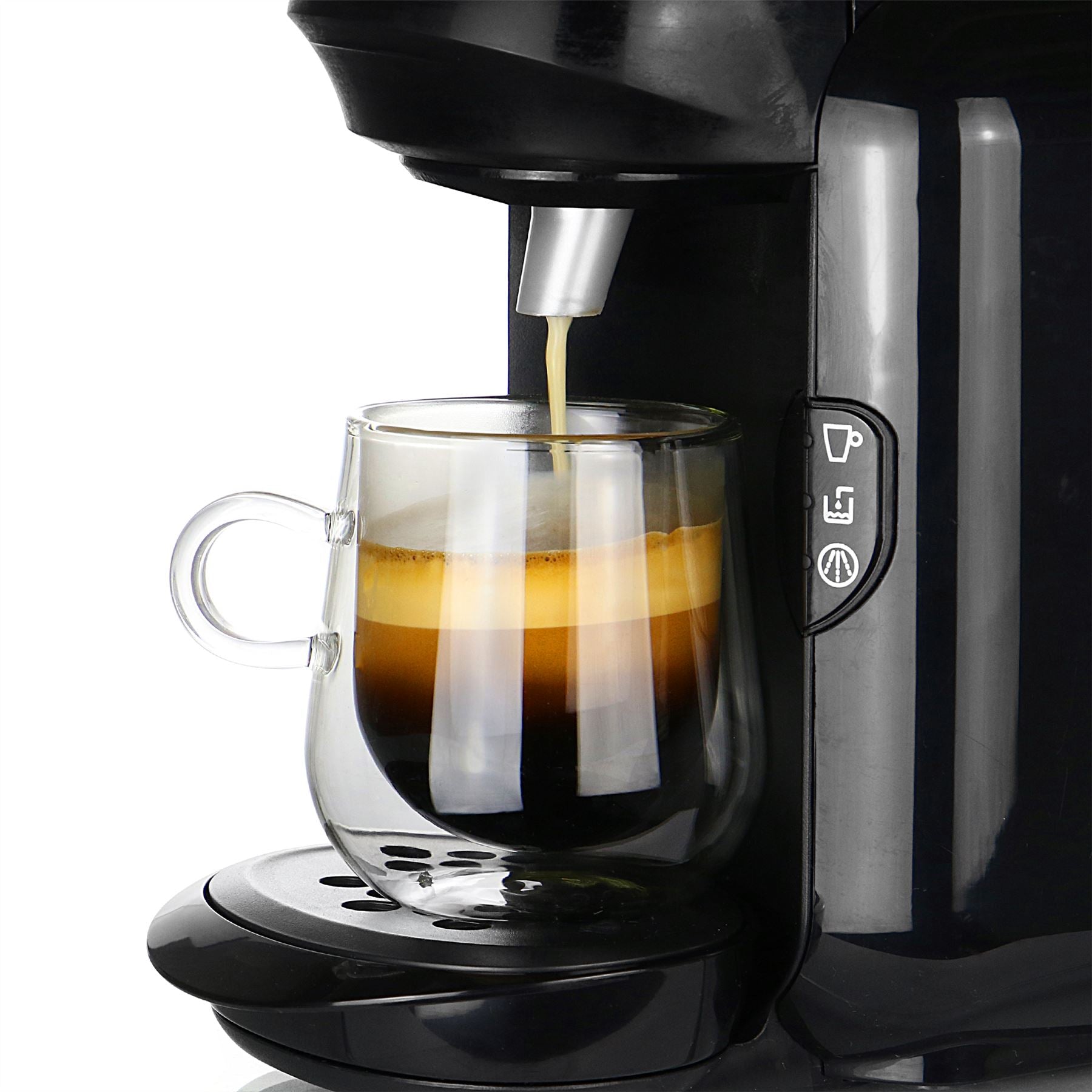 Double Walled 275ml Coffee Glasses with Handles - Set of 2 | M&W	