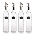 Oil and Vinegar Dispenser Bottles - 500ml Pack of 4 | M&W	