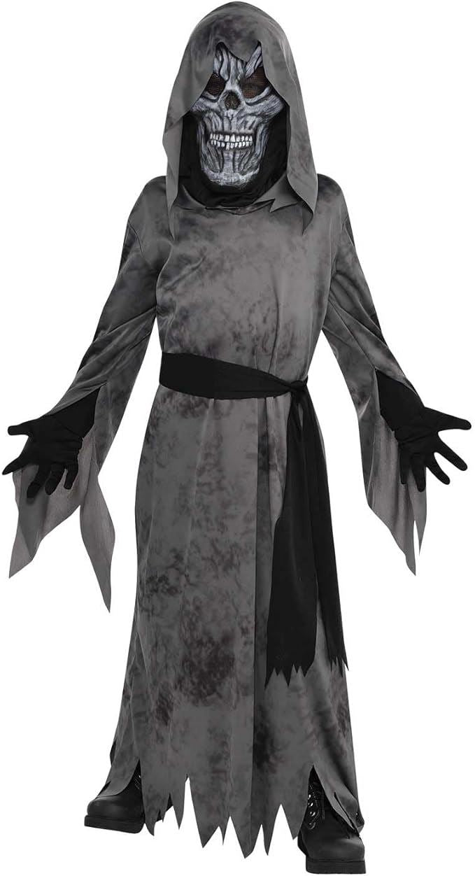Grey Ghoul Halloween Fancy Dress Costume - Age 8-10 Years