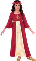 Tudor Princess Red Child's Costume - Age 8-10 Years