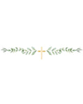 Botanical Celebration Cross Paper Garland - 1m