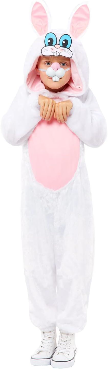 Easter Bunny Plush Jumpsuit Child Costume - Age 8-10 Years