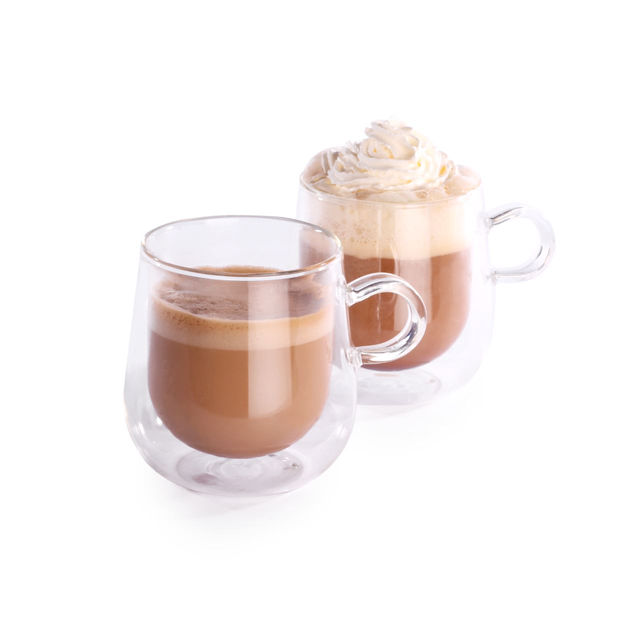 Double Walled 80ml Espresso Coffee Glasses with Handles - Set of 2 | M&W	