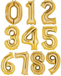 Gold Foil Number Balloons - 16" Air Fill