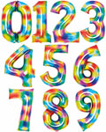 Rainbow Foil Number Balloon - 34"