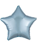 Silk Lustre Pastel Blue Star Balloon - 18" Foil