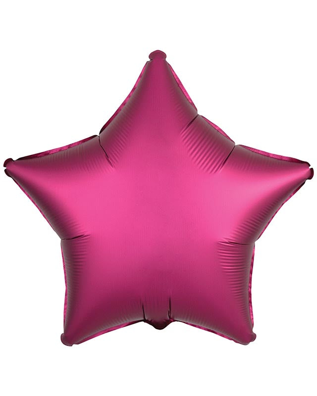 Silk Lustre Pomegranate Pink Star Balloon - 18" Foil