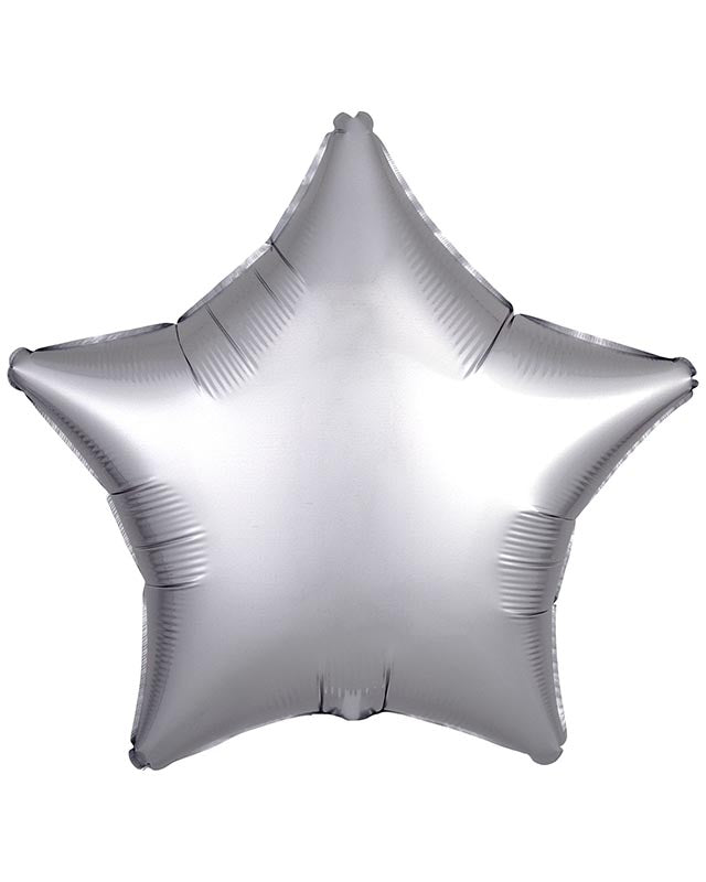 Silk Lustre Silver Star Balloon - 18" Foil (Unpackaged)