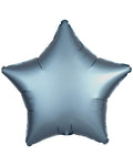 Silk Lustre Steel Blue Star Balloon - 18" Foil
