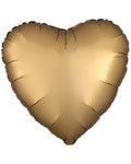 Silk Lustre Gold Heart Balloon - 18" Foil