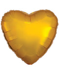 Metallic Finish Gold Heart Balloon - 18" Foil (Unpackaged)