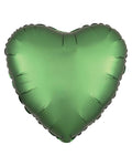 Satin Luxe Emerald Green Heart Balloon - 18" Foil