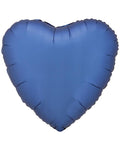 Silk Lustre Azure Blue Heart Balloon - 18" Foil (Unpackaged)