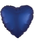 Silk Lustre Navy Blue Heart Balloon - 18" Foil (Unpackaged)