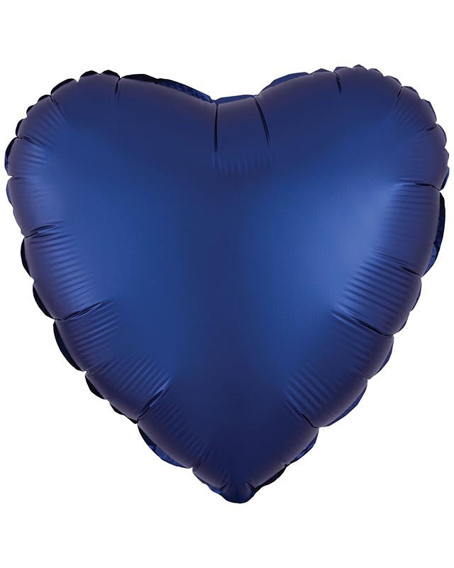 Silk Lustre Navy Blue Heart Balloon - 18" Foil (Unpackaged)
