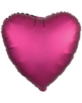 Silk Pomegranate Pink Heart 18" Foil (Unpackaged)