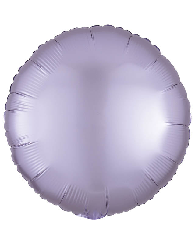 Satin Luxe Pastel Lilac Round Foil Balloon - 18" Foil - Unpackaged