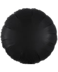 Silk Lustre Black Round Balloon - 18" Foil
