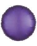 Silk Lustre Purple Round Balloon - 18" Foil