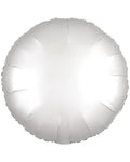 Silk Lustre White Round Balloon - 18" Foil