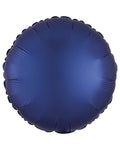 Silk Lustre Navy Blue Round Balloon - 18" Foil (Unpackaged)
