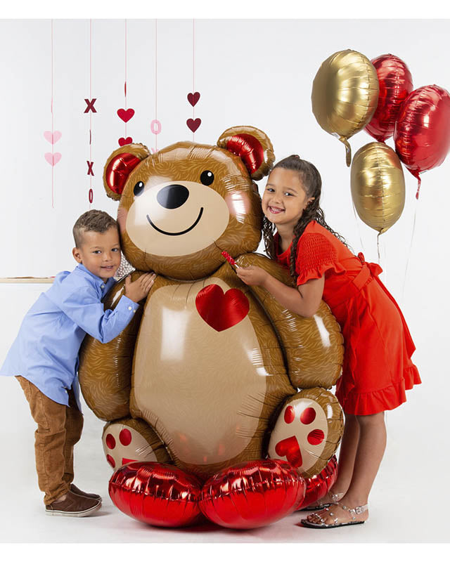 Big Cuddly Teddy Bear Airloonz Foil Balloon - 48" x 34" - alternate