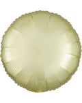 Satin Pastel Yellow Round Balloon - 18" Foil